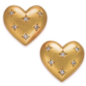 KATE SPADE ♠️ NEW YORK My Precious Heart Gold Crystal Earrings